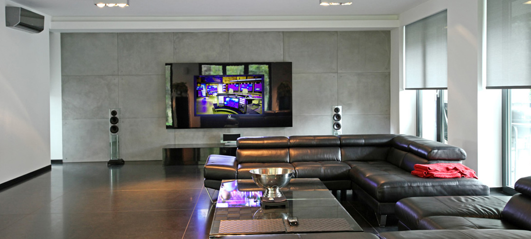 Домашний кинотеатр в гостиной